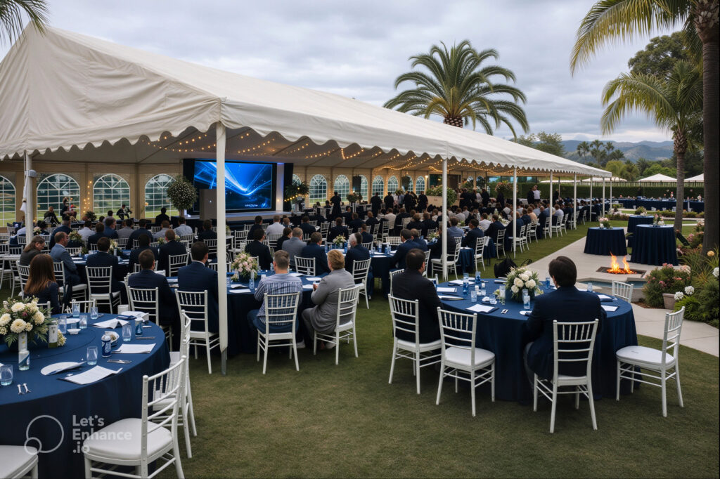 Carpa grande 12×8, apto 150 personas