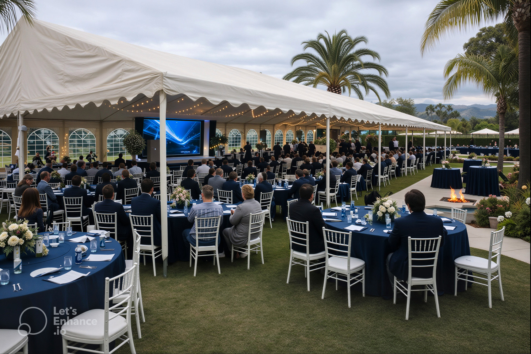 Carpa grande 12×8, apto 150 personas